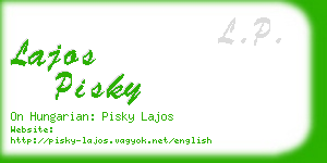 lajos pisky business card